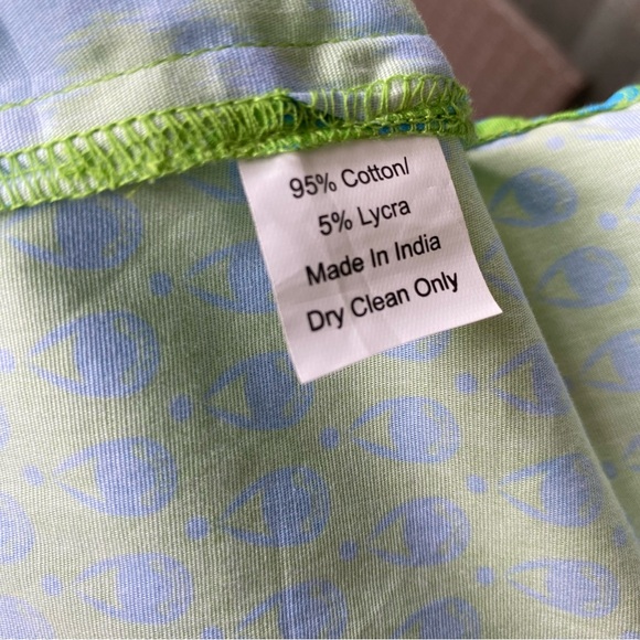 Embellished Sheridan French Tunic dress Green & blue cap Sleeves Large - Picture 8 of 8